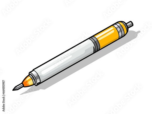 Doodle EpiPen, cartoon sticker, sketch, vector, Illustration, minimalistic