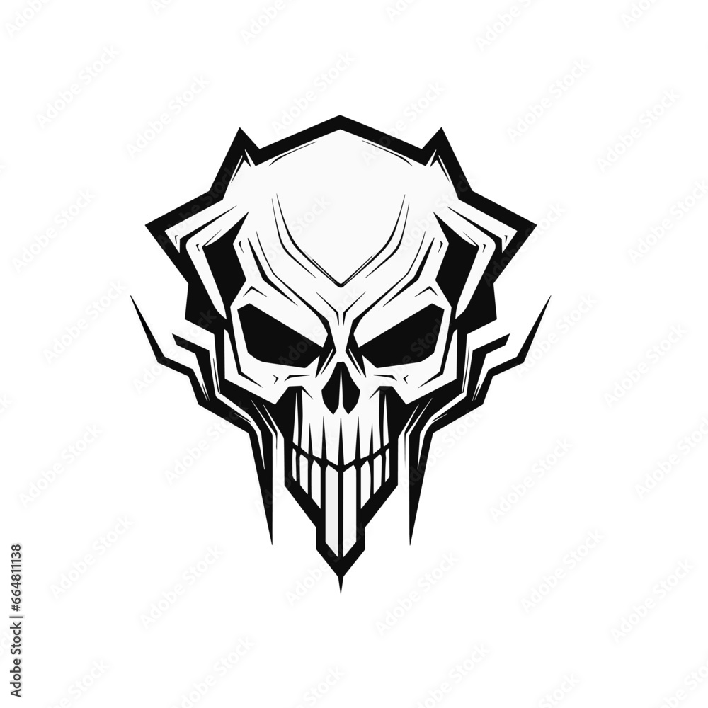 Artistic vector of a skull illustration. Suitable for tattoo, design, and logo. Artistic vector of a skull illustration. Suitable for tattoo, design, and logo.