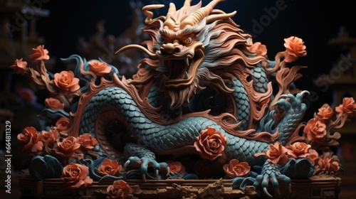 Chinese New Year Concept With Hand Made Dragon  Happy New Year Background  Hd Background