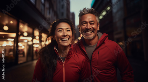 portrait of couple in the city