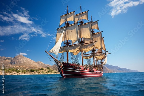 a large ship in the water