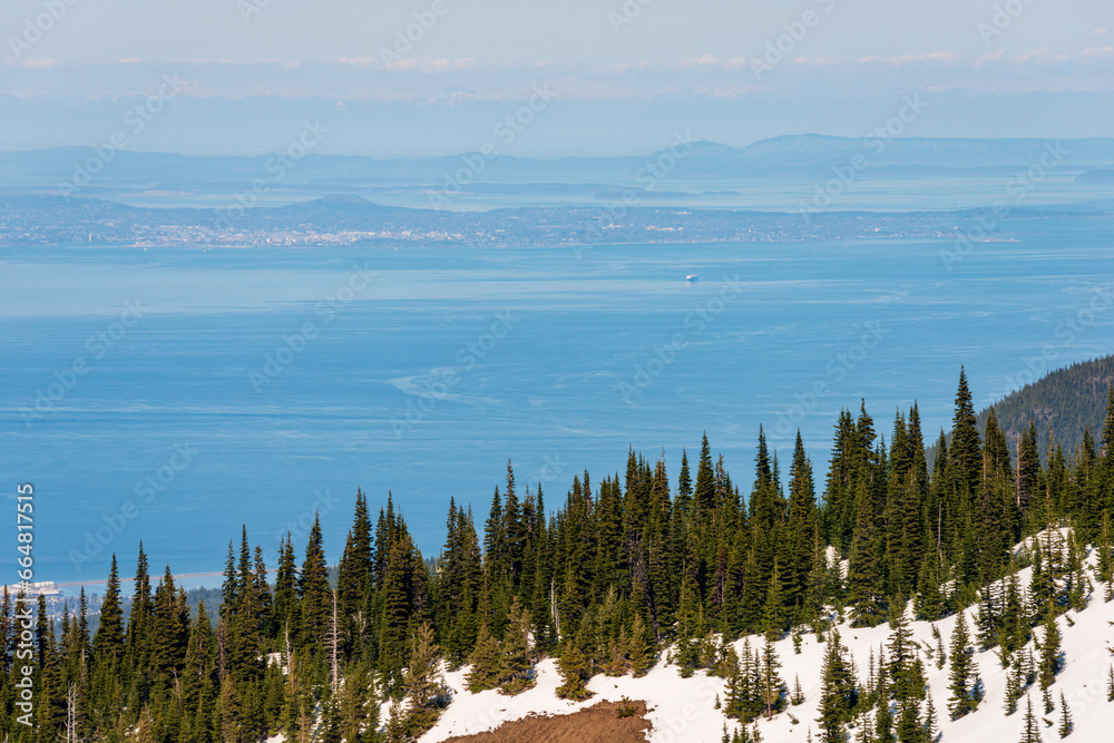 View of Canada from Hurricane Ridge in Olympic National Park View of Canada from Hurricane Ridge in Olympic National Park