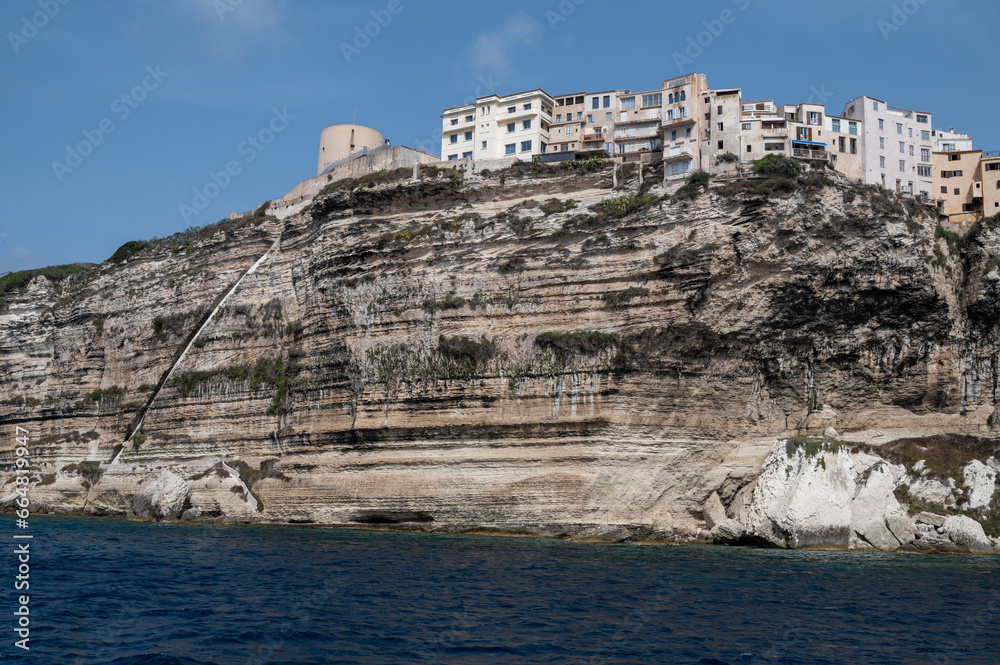 sightseeing Bonifacio, in Corsica one of the most beautiful cities in Europe