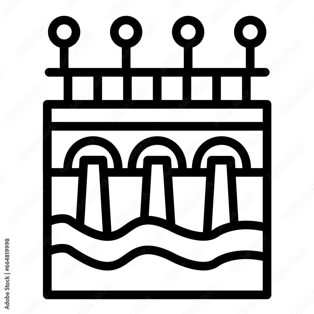 Dam Icon Style Dam Icon Style