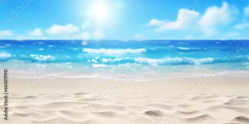 beautiful beach background during the day. generative AI