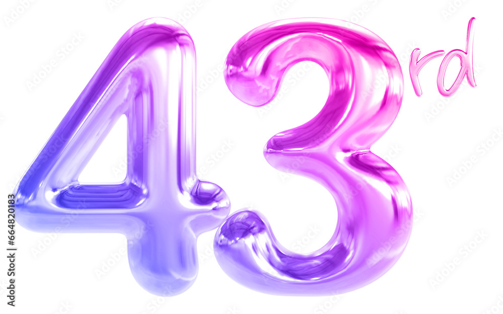 43 rd anniversary - gradient number anniversary 43 rd anniversary - gradient number anniversary