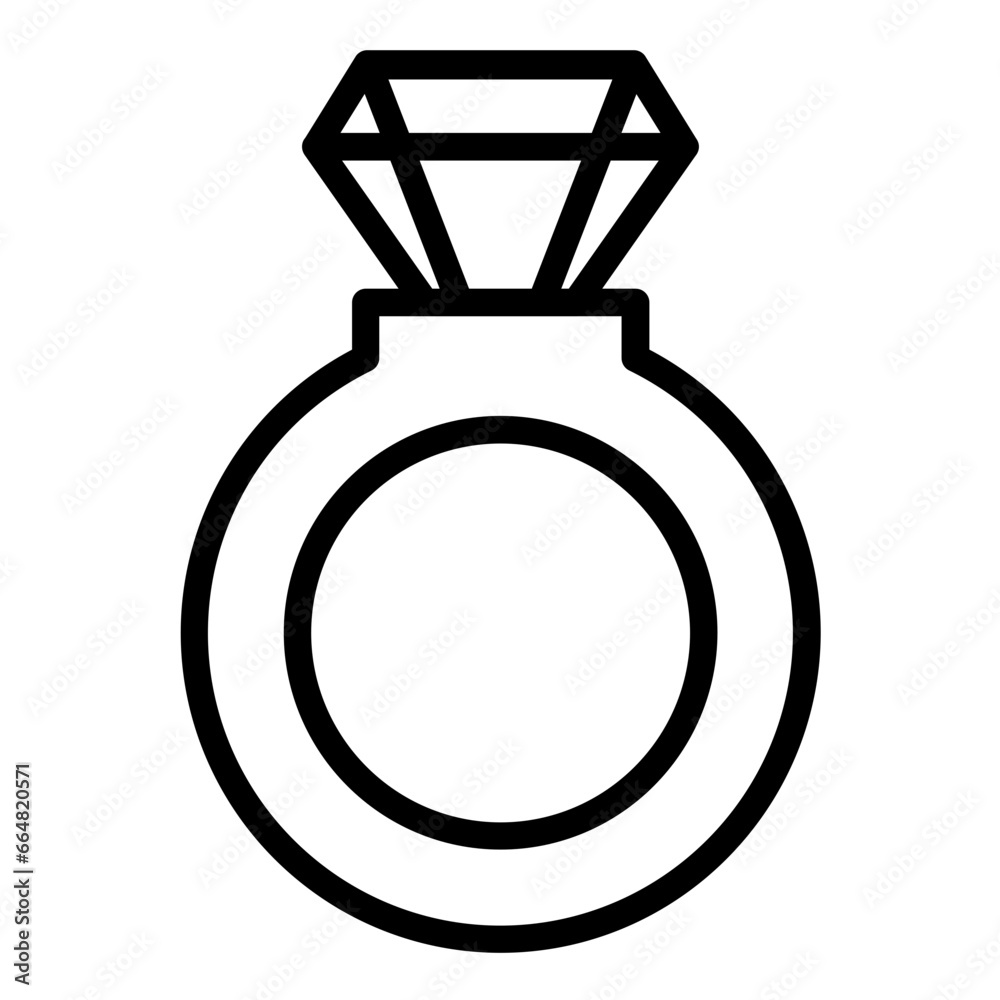 Diamond Ring Icon Style