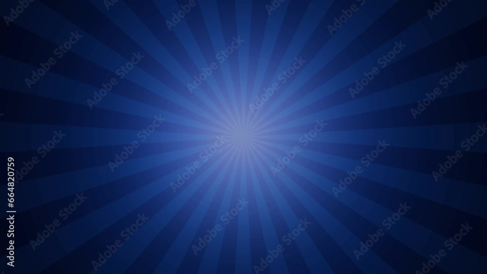 rotating blue burst of light on a dark blue background - light beams from the center, retro background rotating blue burst of light on a dark blue background - light beams from the center, retro background