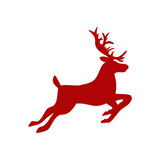 reindeer red silhouette