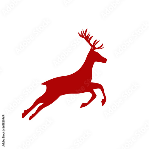 reindeer red silhouette © Continent4L