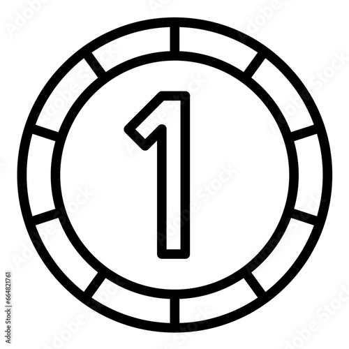 One Cent Coins Icon Style