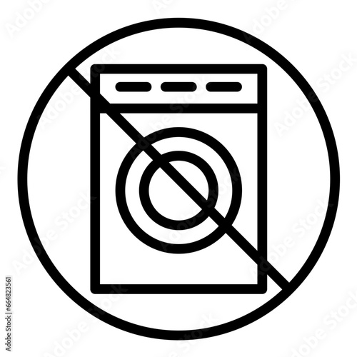 No Laundry Icon Style