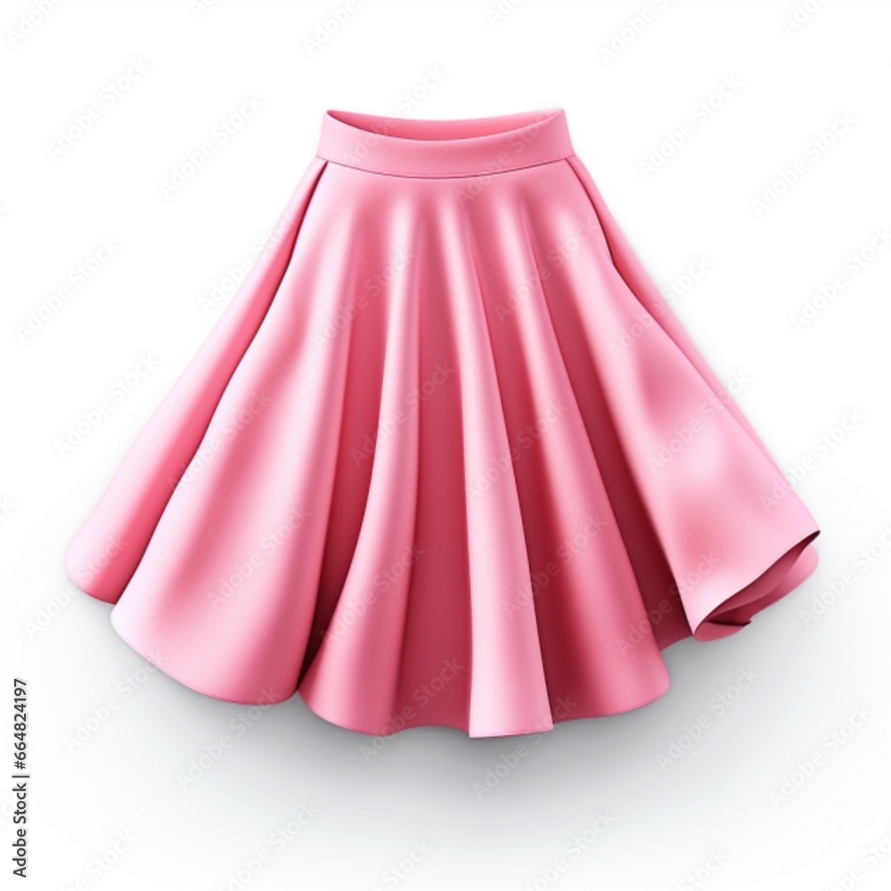 pink dress isolated on white background  generated by AI
