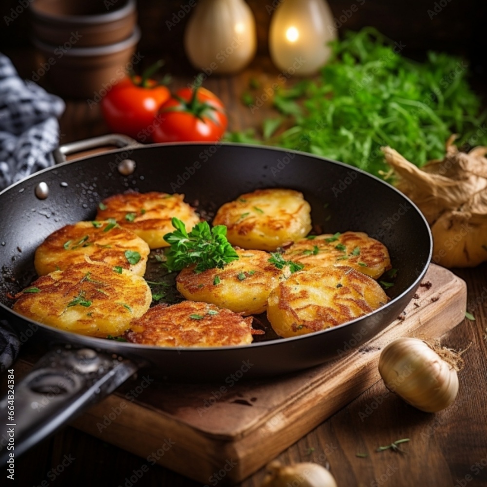 chicken with potatoes generated by AI chicken with potatoes generated by AI