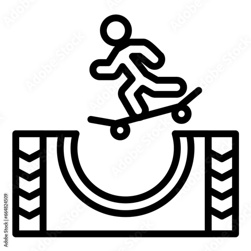 Skateboarding Park Icon Style
