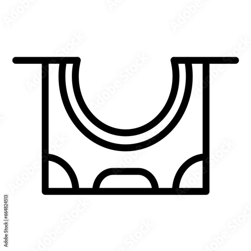 Skateboarding Ramp Icon Style