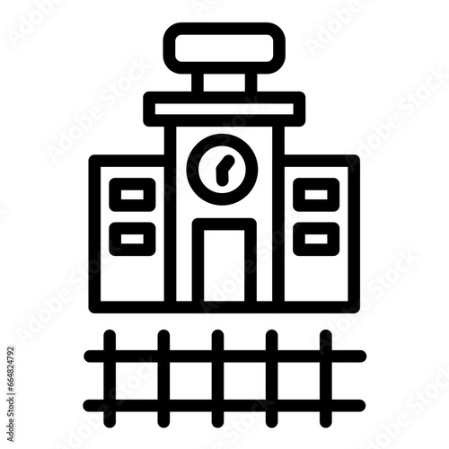 Train Station Icon Style