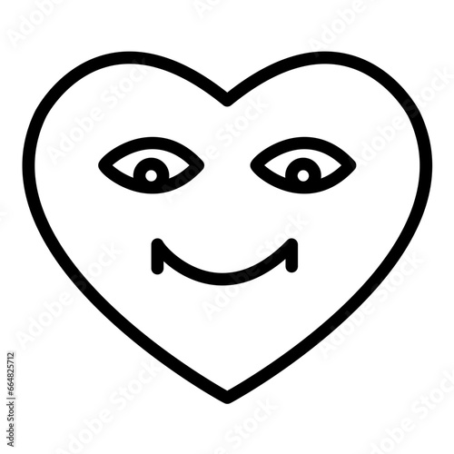 Black Heart Icon Style