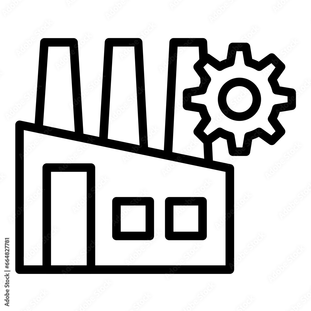 Factory Icon Style Factory Icon Style