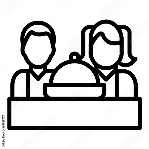 Family Meal Icon Style