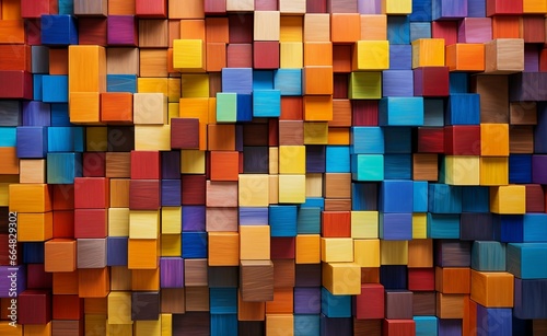 A colorful background with many squares 