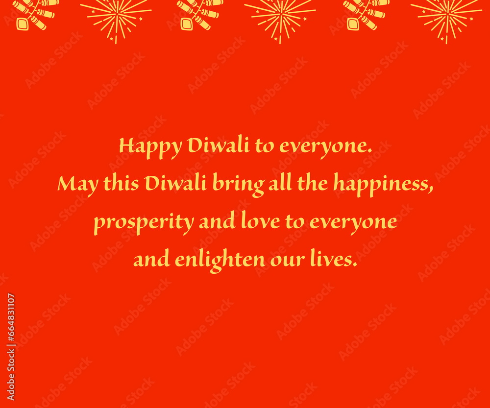 Happy Diwali wishes greeting card with text written, graphic design illustration wallpaper, festival celebration template