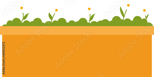 Wall Fence With Grass