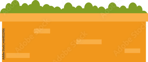 Wall Fence With Grass