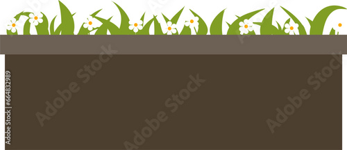 Wall Fence With Grass