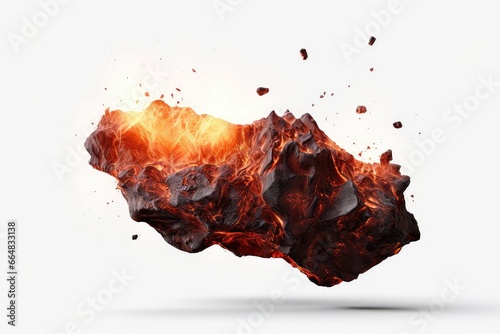 A Rock With Fire On It photo