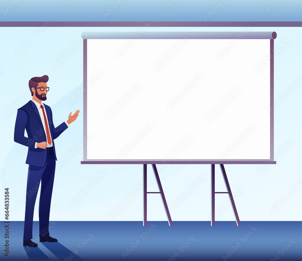 Presentation Speaker Presenting Business Man Presentation Speaker Presenting Business Man