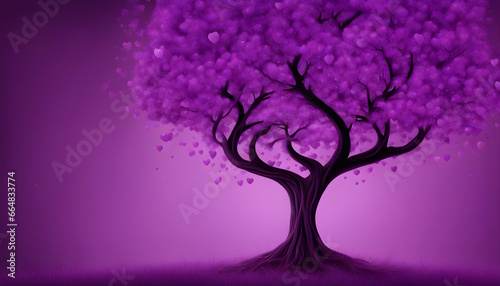 Purple Heart tree background, Purple trees wallpaper © Iqra