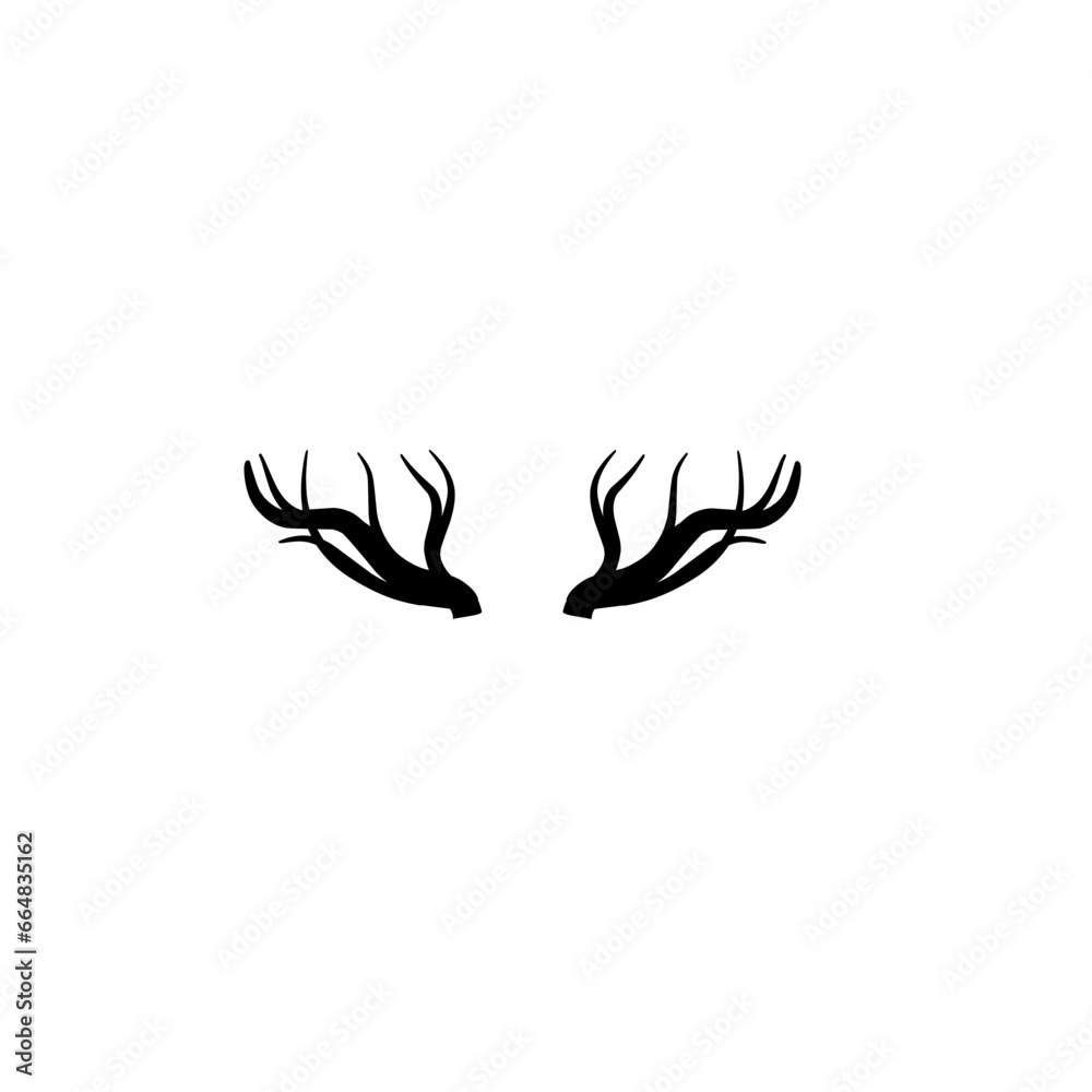 silhouette of deer antlers silhouette of deer antlers