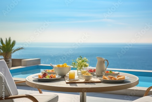 Exquisite Breakfast With Ocean View, Luxury Travel And Lifestyle