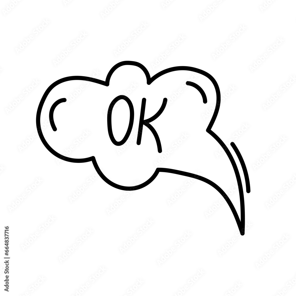 Hand-drawn doodle-style message and bubble element illustration for cards, posters, stickers, and professional design Hand-drawn doodle-style message and bubble element illustration for cards, posters, stickers, and professional design