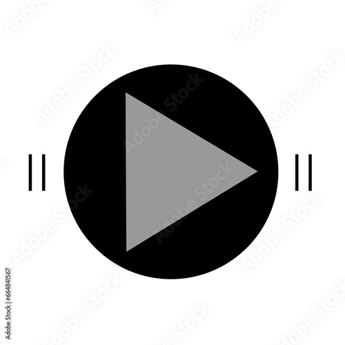 Play button isolated on white background illustration