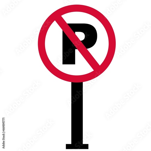 Highway traffic sign no parking
