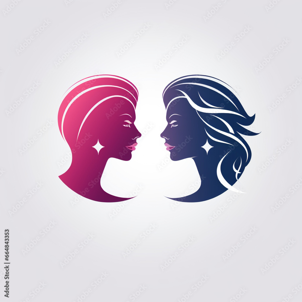 Silhouette of a man and woman in love vector illustration