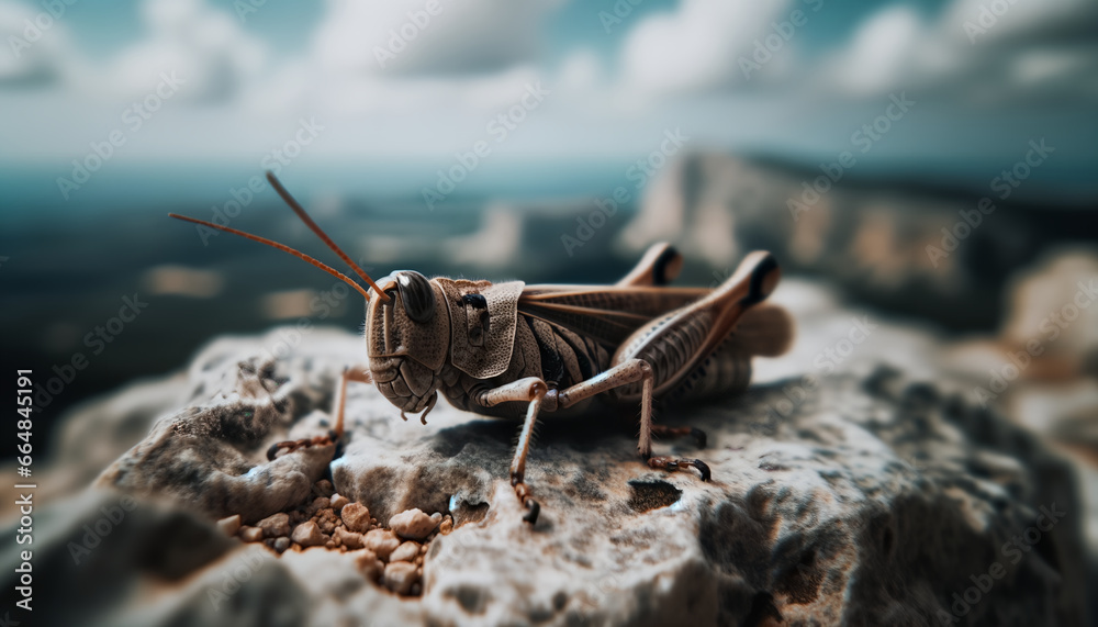 grasshopper on the ground