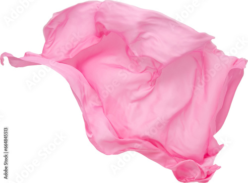 pink silk fabric isolated on white background png 