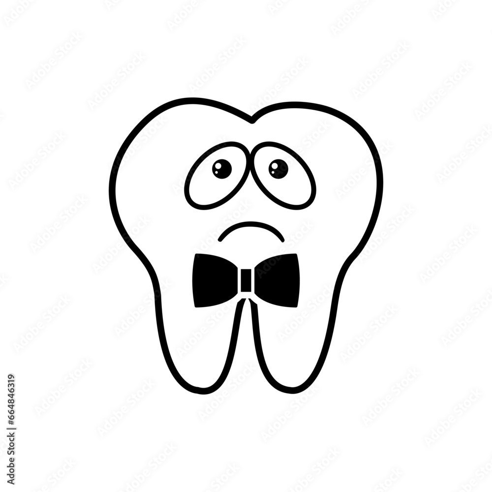 Tooth icon vector. Tooth Fairy illustration sign. Funny tooth symbol or logo. Tooth icon vector. Tooth Fairy illustration sign. Funny tooth symbol or logo.