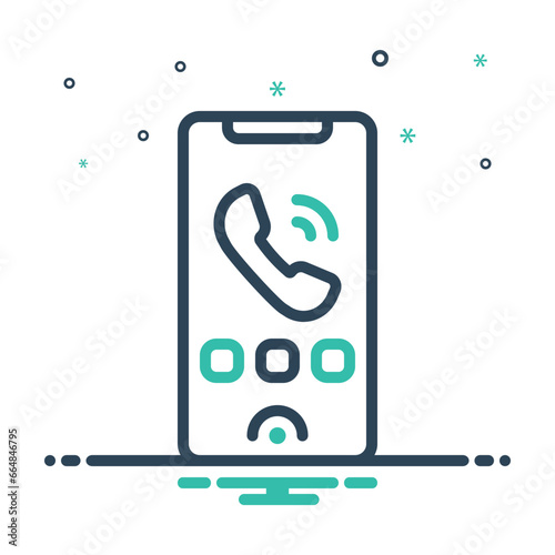 Mix icon for phone call