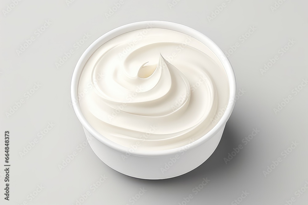 Closeup Of Luscious White Vanilla Yogurt Closeup Of Luscious White Vanilla Yogurt