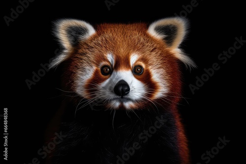 Closeup Shot Of Red Panda On White Background. Сoncept Animal Portraits, Close-Up Photography, Red Panda, White Background
