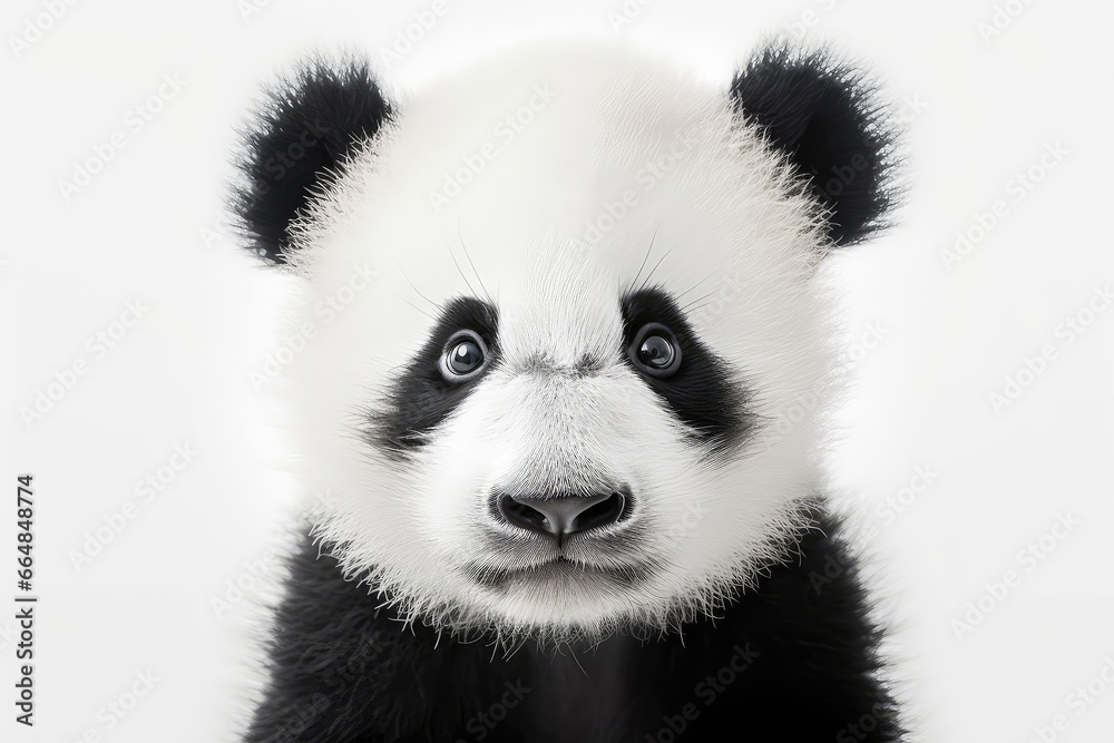 Closeup Image Of Baby Pandas Face. Сoncept Baby Pandas, Adorable Wildlife, Closeup Portraits, Cute Animal Faces Closeup Image Of Baby Pandas Face. Сoncept Baby Pandas, Adorable Wildlife, Closeup Portraits, Cute Animal Faces