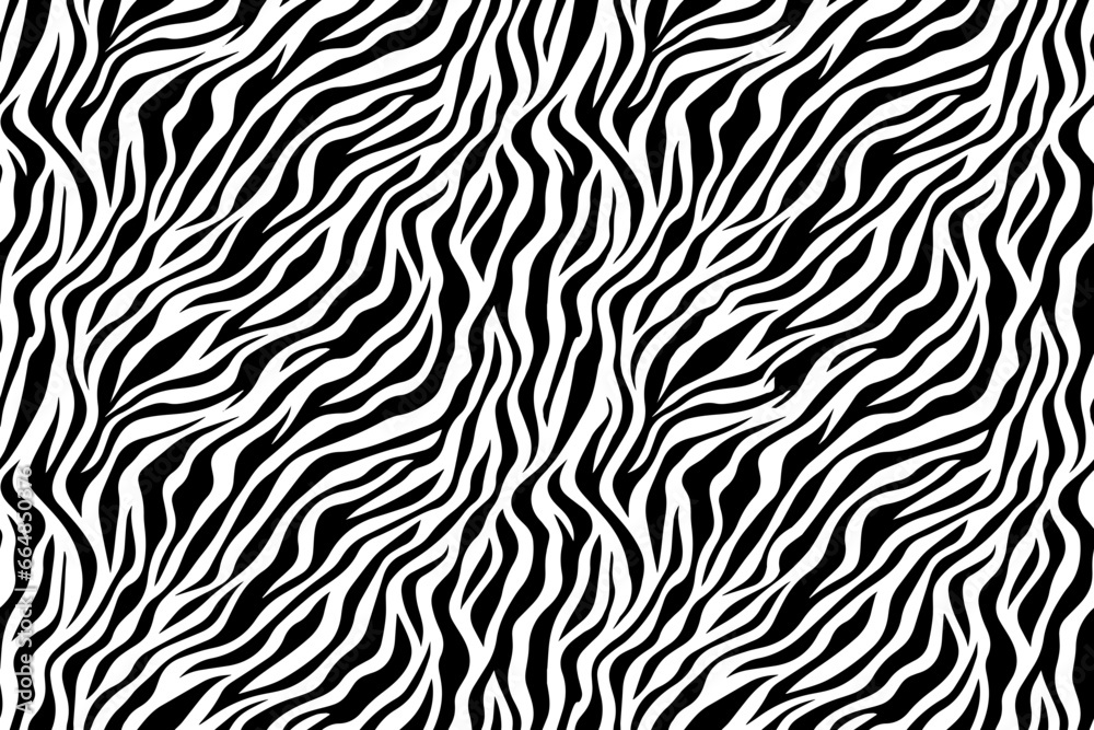 zebra skin pattern. vector texture - obrazy, fototapety, plakaty 