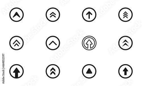 Swipe up icon set. Up arrow button symbol. Swipe Up icons for social media stories. Scroll pictogram. Arrow up buttons for advertising and marketing. Suitable for apps and websites ui designs. Vector