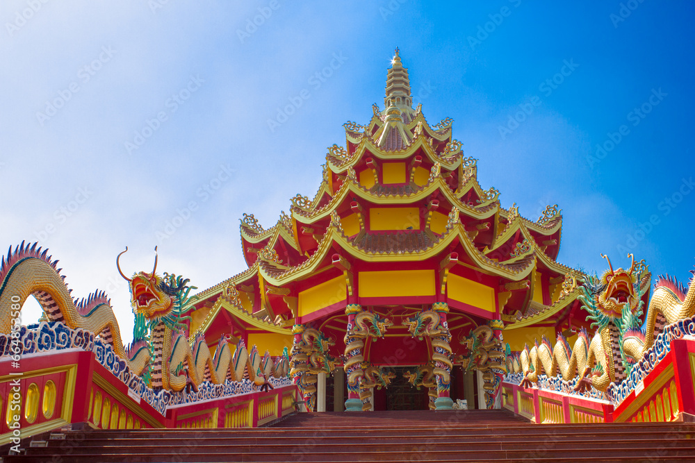 Beautiful Chinese temple background concept abstract, religion, belief