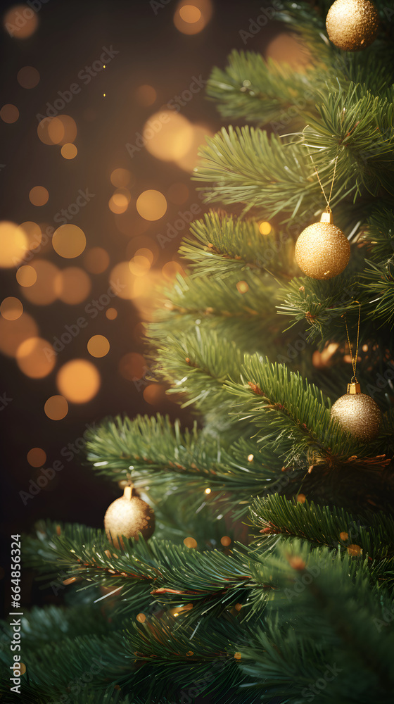 Christmas green spruce tree. AI generated image. Christmas green spruce tree. AI generated image.