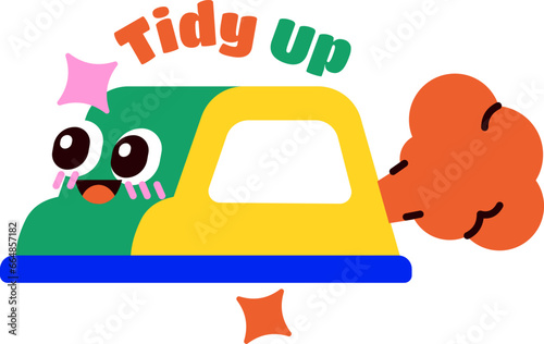 Tidy up sticker